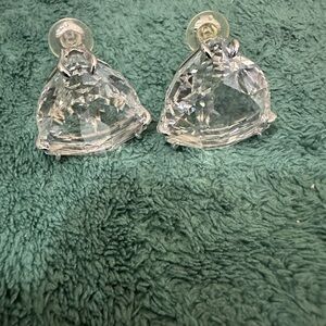 Elegant Clear Crystal Earrings- swarokosvi